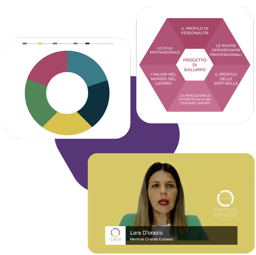 Immagine formata da vari screenshots presi dalla dashboard di Orienta Express
